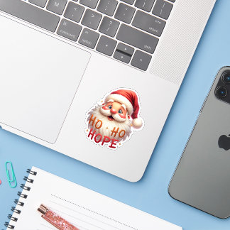 Adesivo Cute Santa “Ho Ho Hope” Sticker