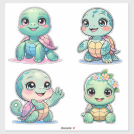 Adesivo Cute Sea Turtle Custom-Cut Vinyl Sticker