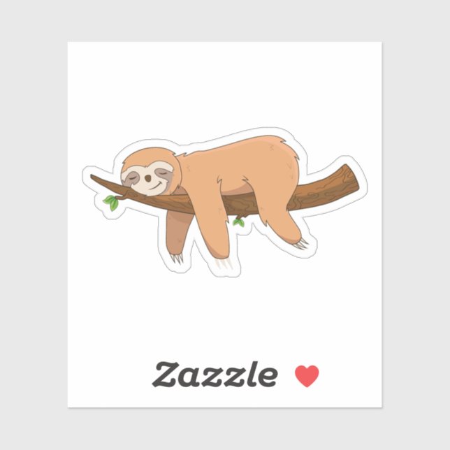 Adesivo Cute Sleepy Sloth Sticker (Folha)