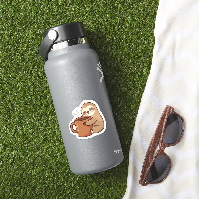 Adesivo Cute Sloth Coffee Sticker (HydroFlask Insitu)