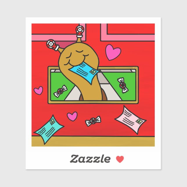 Adesivo Cute Snail Christmas Mail Vinyl (Folha)