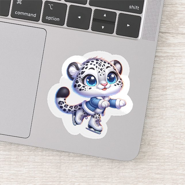 Adesivo Cute Stickers Snow Leopard Big Cat Anime Sport  (Detalhe)
