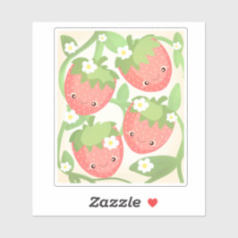 Adesivo Cute Strawberry Garden
