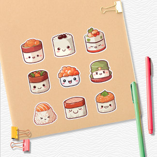 Adesivo Cute Sushi Kawaii