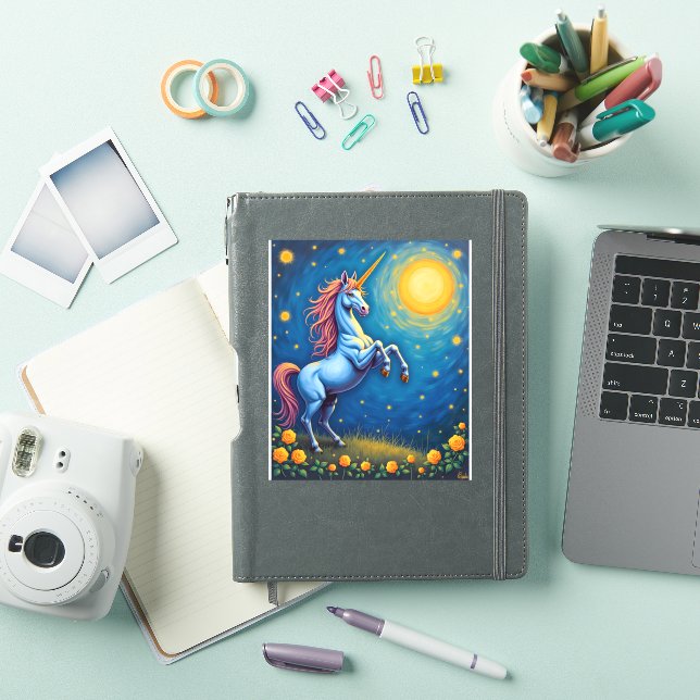 Adesivo Cute Unicorn Starry Night (4) (Capa para iPad)