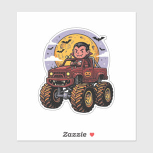 Adesivo Cute Vampire Monster Truck Halloween Camisa Design