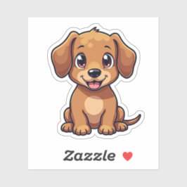 Adesivo Cuteness On Wheels, Adorável Dachshund Kawaii,