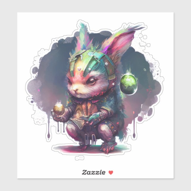 Adesivo Cyberpunk Bunny (Folha)