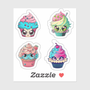 Adesivo Cyberpunk Cupcakes Sticker Pack 2