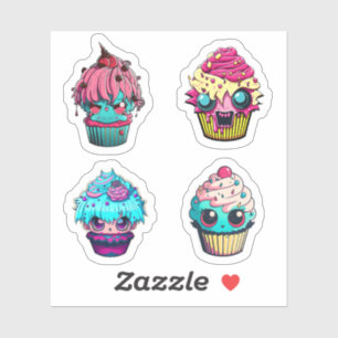 Adesivo Cyberpunk Cupcakes Sticker Pack 3