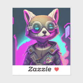 Adesivo Cyberpunk Fox
