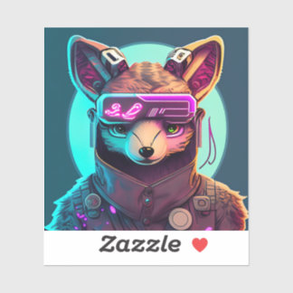Adesivo Cyberpunk Fox 1