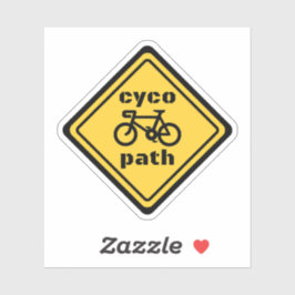 Adesivo Cycopath Funny Road Sign for Cycle Lover