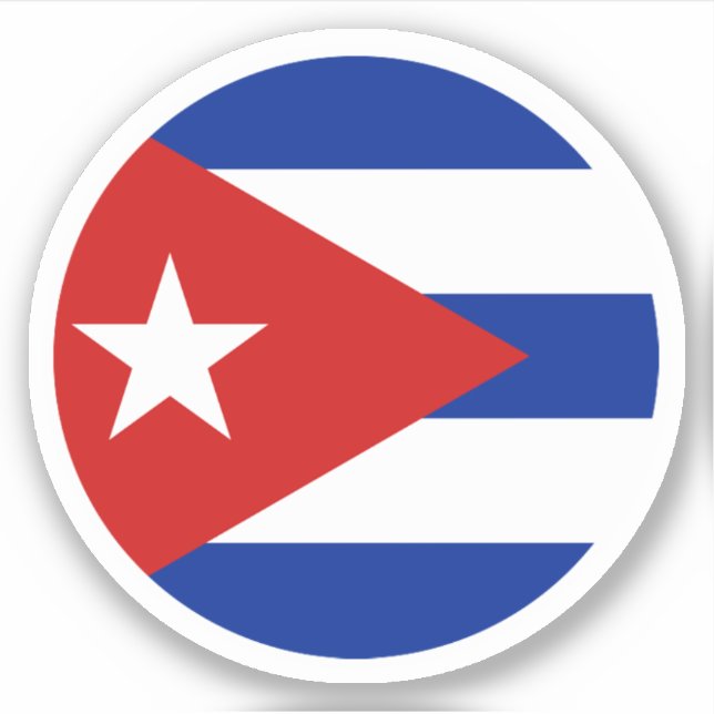 Adesivo da bandeira de Cuba (Frente)