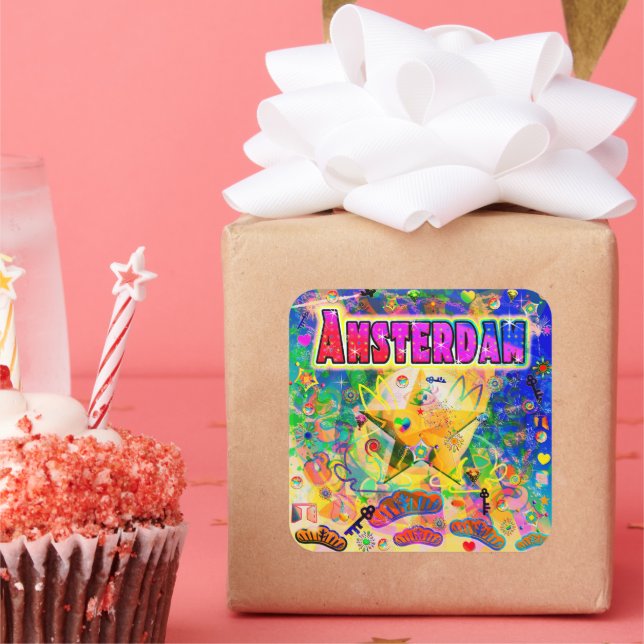 Adesivo da Era de Amsterdã Hora (Festa)