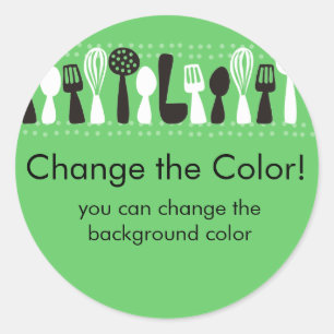 adesivo da etiqueta de presente dos utensílios de