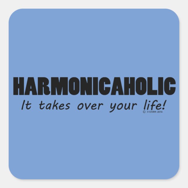 Adesivo da Harmonicaholic Life Square (Frente)