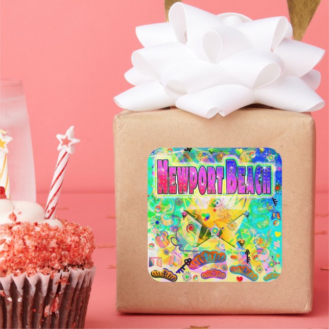 Adesivo da Hora da Praia de Newport (Festa)