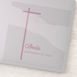 Adesivo Da madrinha no batismo da moça personalizada