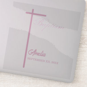 Adesivo Da madrinha no batismo da moça personalizada