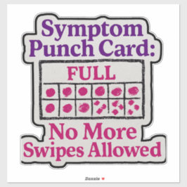 Adesivo da placa de perfuração do sintoma