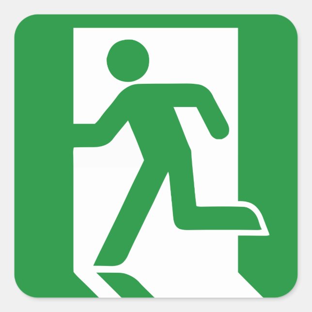 Adesivo da porta de saída de emergência (Frente)