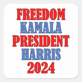 Adesivo da Praça Liberdade de Kamala Harris 2024