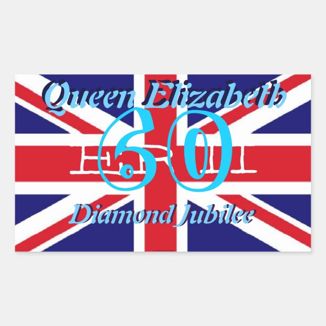 adesivo da Rainha Elizabeth Diamond Jubilee (Frente)