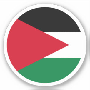 Adesivo da Ronda de Bandeiras da Palestina