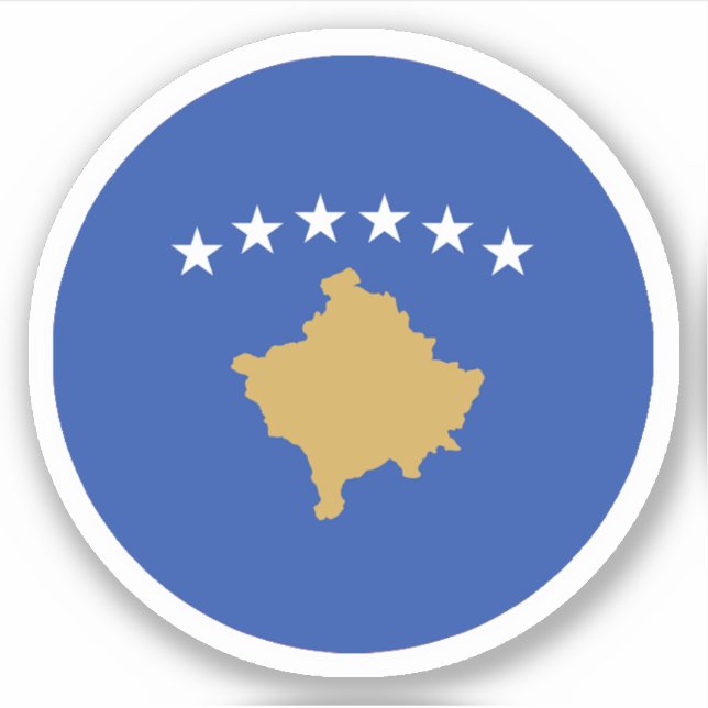 Adesivo da Ronda de Sinalizador do Kosovo (Frente)