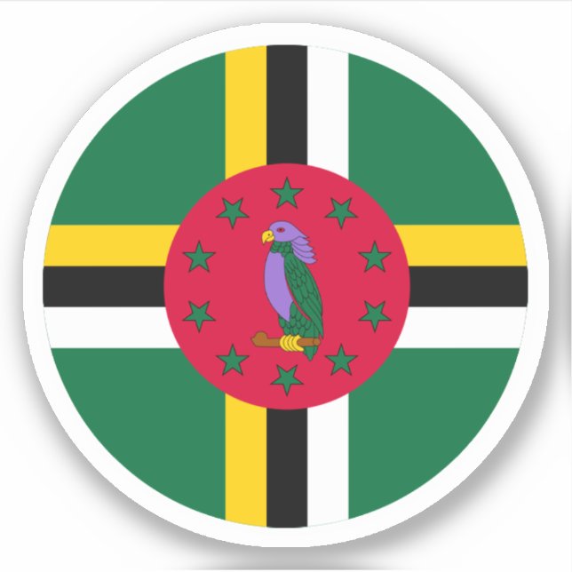 Adesivo da Ronda de Sinalizador Dominica (Frente)
