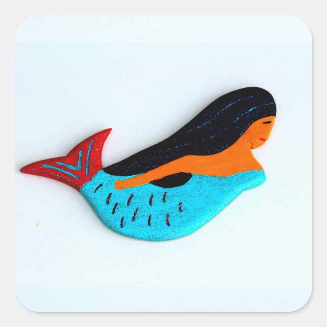 adesivo da sereia da salsicha de natação (Frente)