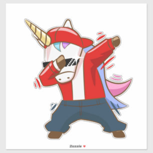 Adesivo Dabbing Unicorn