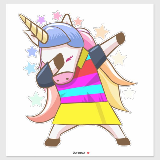 Adesivo Dabbing Unicorn Sticker (Folha)