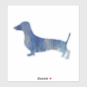 Adesivo Dachshund azul