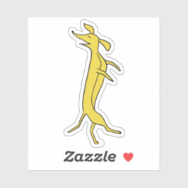 Adesivo Dachshund dançante