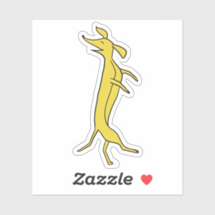 Adesivo Dachshund dançante