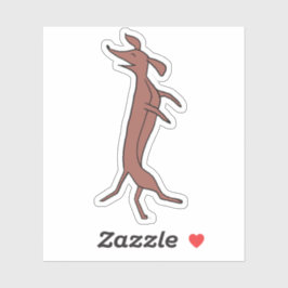 Adesivo Dachshund dançante