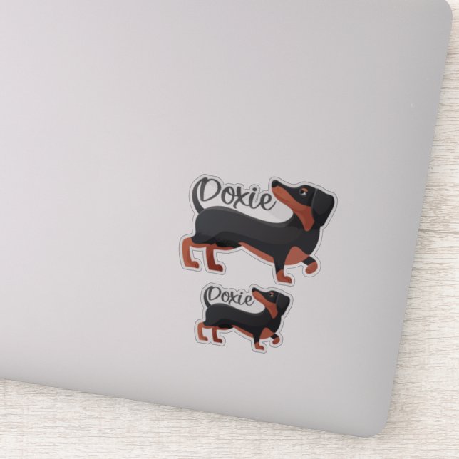 Adesivo Dachshund Dog Love (Detalhe)