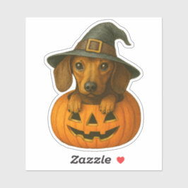 Adesivo Dachshund em Pumpkin