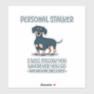 Adesivo Dachshund Personal Stalker