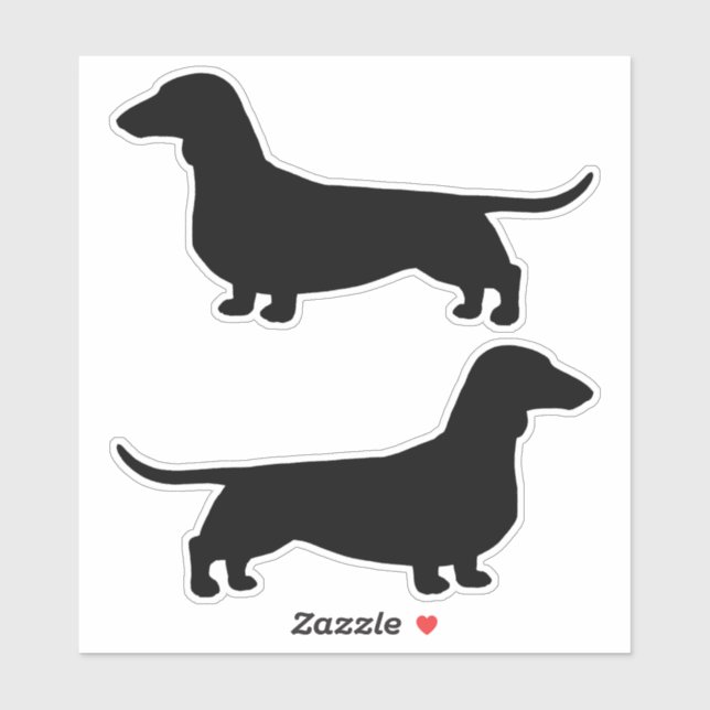 Adesivo Dachshund Silhouettes Wiener Dog Vinyl Stick (Folha)
