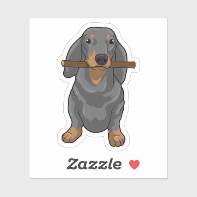 Adesivo Dachshund Stick (Folha)