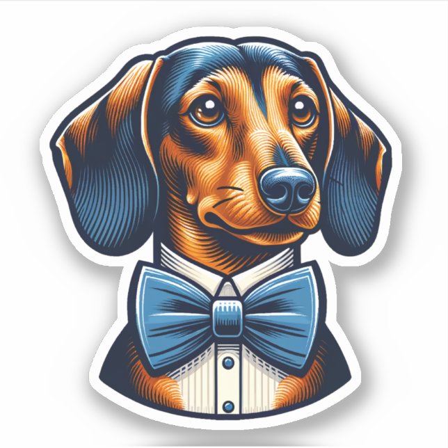 Adesivo Dachshund Vinyl Sticker - Arco (Frente)