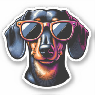 Adesivo Dachshund Vinyl Sticker - Óculos solares