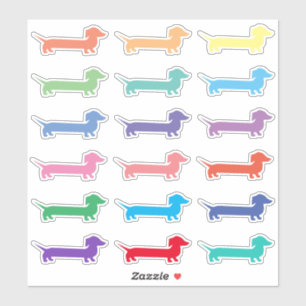 Adesivo Dachshunds. coloridos