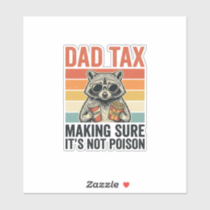 Adesivo Dad Tax Mapache Camiseta Vintage Divertida Design