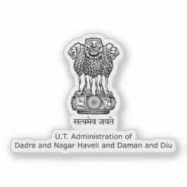 Adesivo Dadra & Nagar Haveli & Daman &Diu selo estatal, Ín