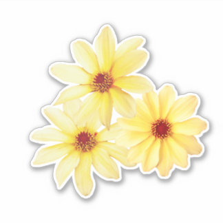 Adesivo Dahlia buquê de cor amarela