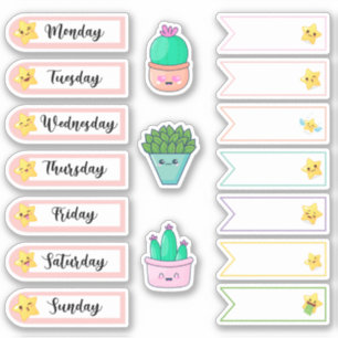 Adesivo Daily Kawaii Star Stickers for Planners